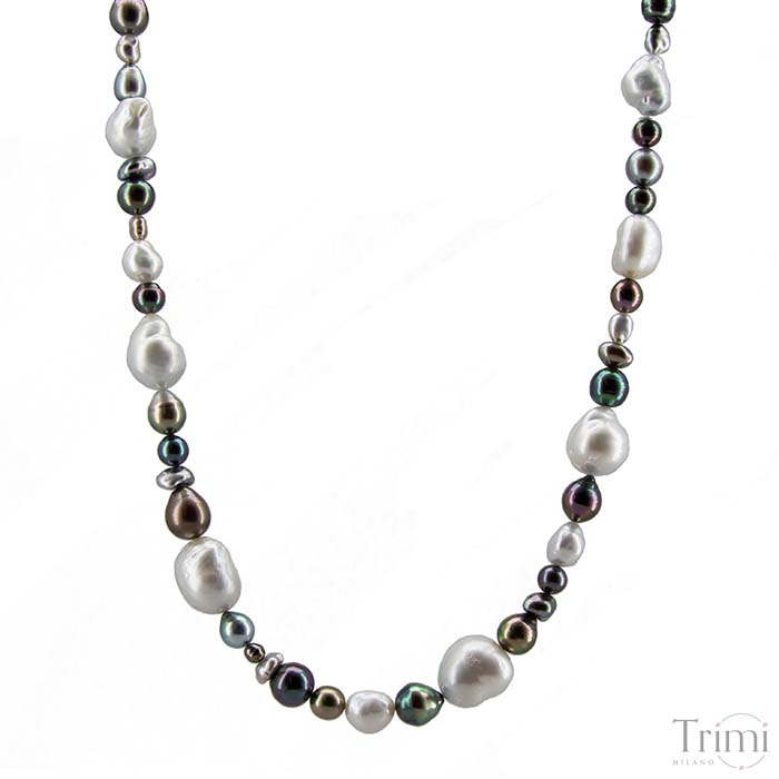 Trimi Gioielli Collana con perle Australiane e Tahiti