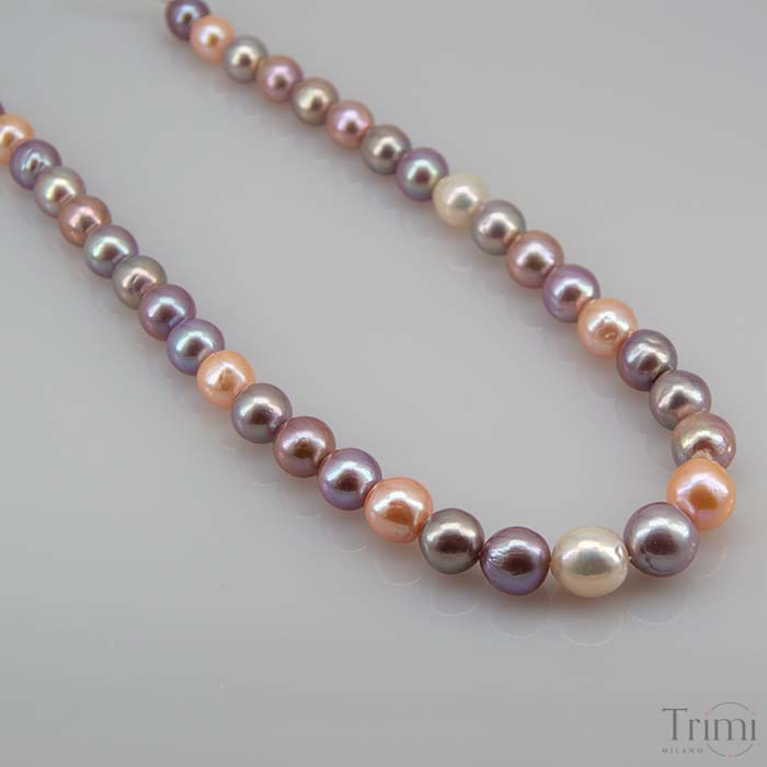 Trimi Gioielli Collana Con Perle Di Acqua Dolce Rosa