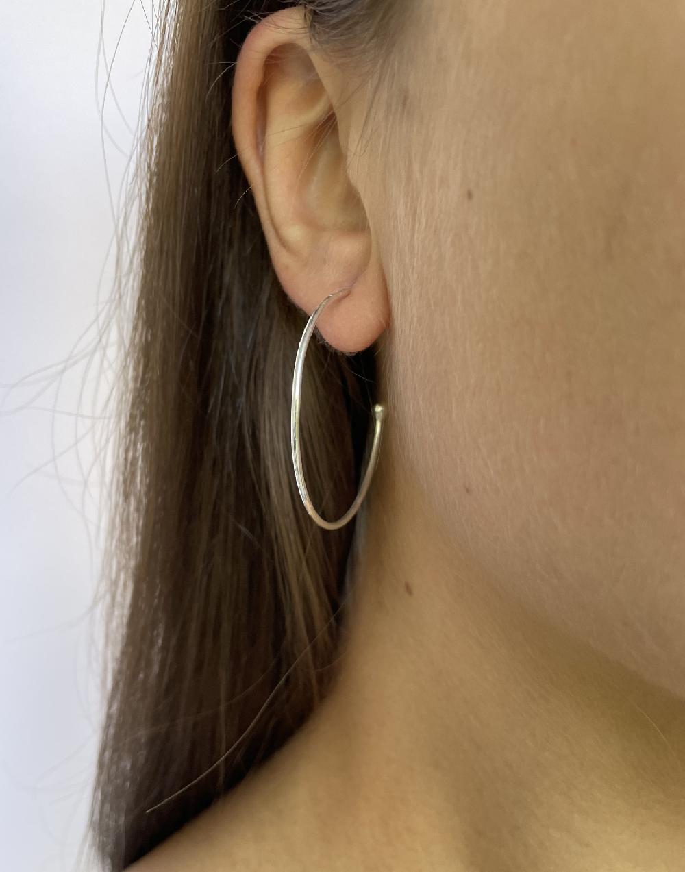 Trimi Gioielli Orecchini Artigianali A Cerchio Con Perla Di Acqua Dolce – Luna