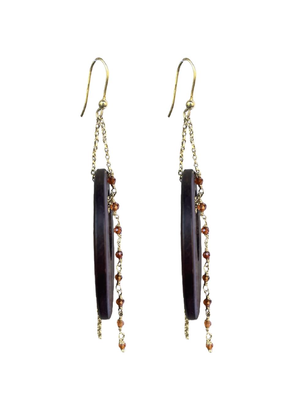 Trimi Gioielli Orecchini Artigianali Con Corniola E Legno – Africa