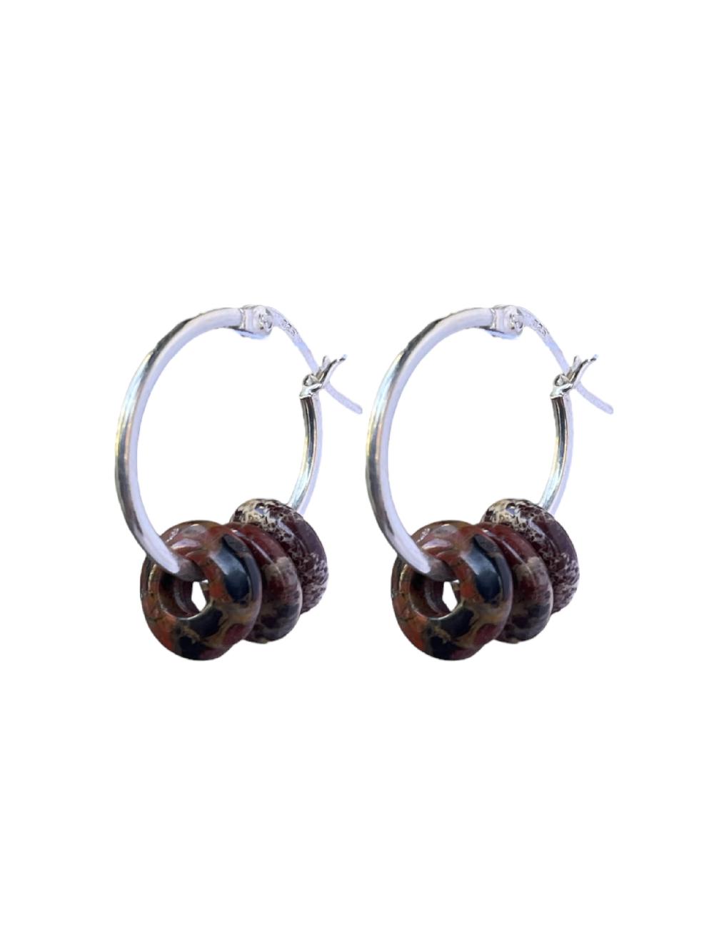 Trimi Gioielli Orecchini artigianali con Unakite – Autunno