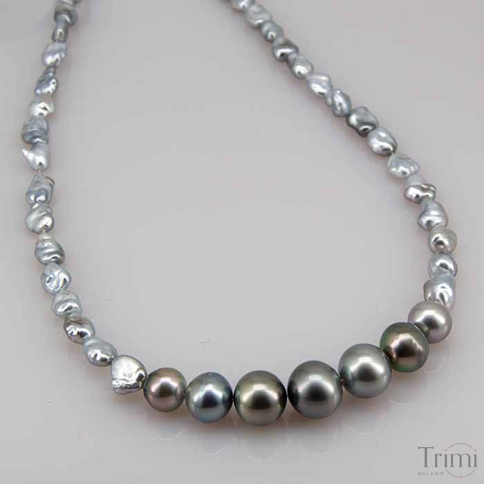 Trimi Gioielli Collana Con Perle Di Tahiti