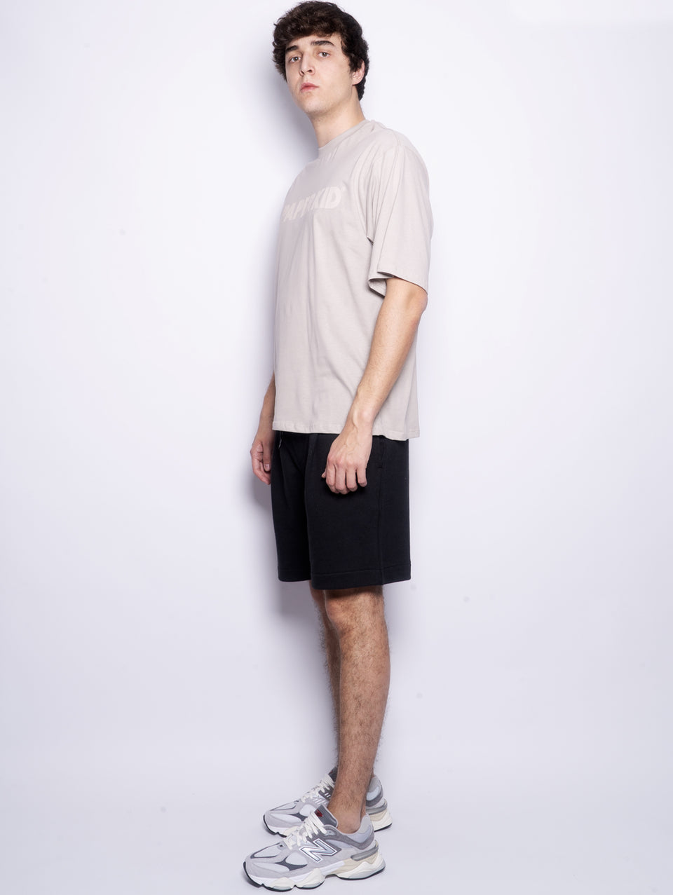 A PAPER KID Shorts In Felpa Con Pince Nero