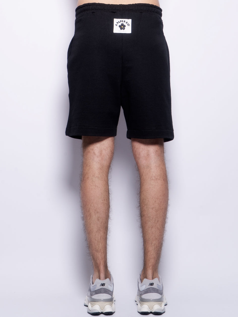 A PAPER KID Shorts In Felpa Con Pince Nero