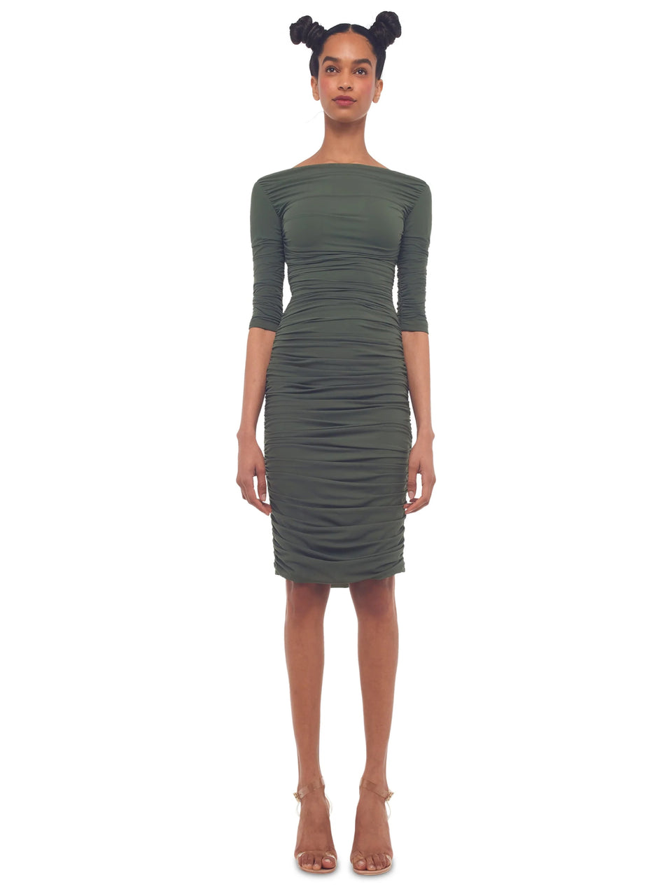 NORMA KAMALI Abito Con Scollatura Reversibile Verde