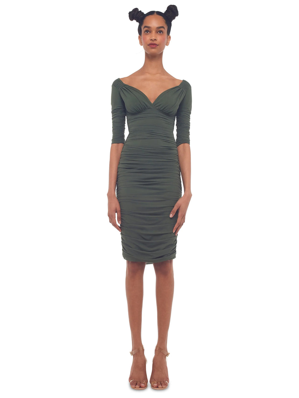 NORMA KAMALI Abito con Scollatura Reversibile Verde