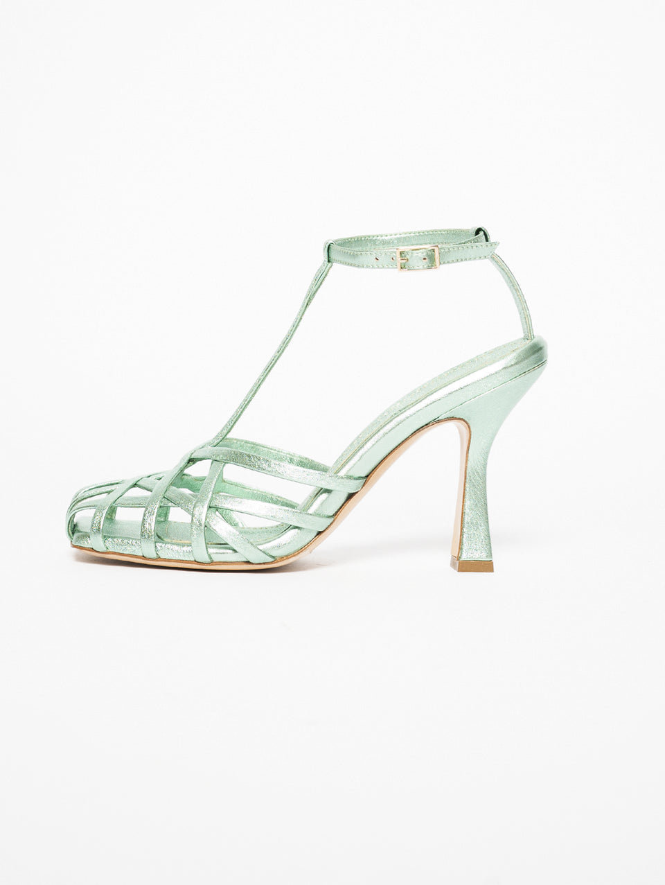 ALDO CASTAGNA Sandali in Pelle Laminata Litio