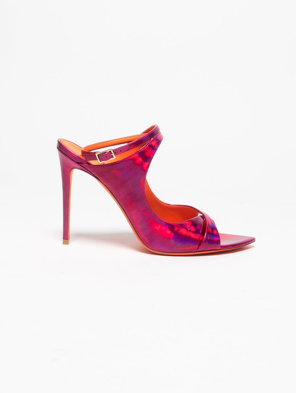 ALDO CASTAGNA Sandalo In Pelle Laminato Fucsia