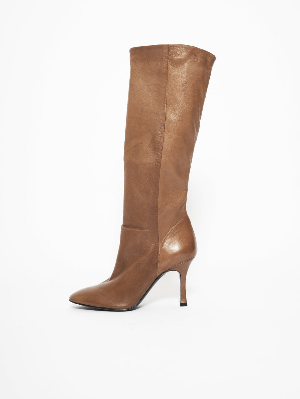 ALDO CASTAGNA Stivale Alto in Nappa Marrone