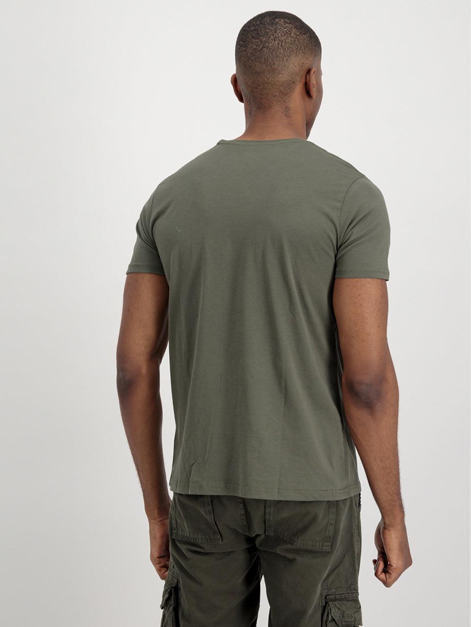 ALPHA INDUSTRIES T-shirt Con Logo Sul Petto Verde