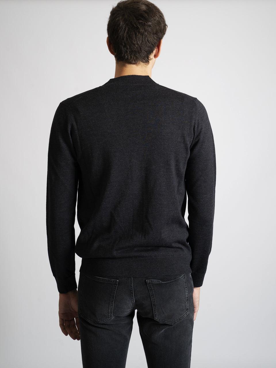 ALPHA STUDIO Cardigan Slim Fit Antracite