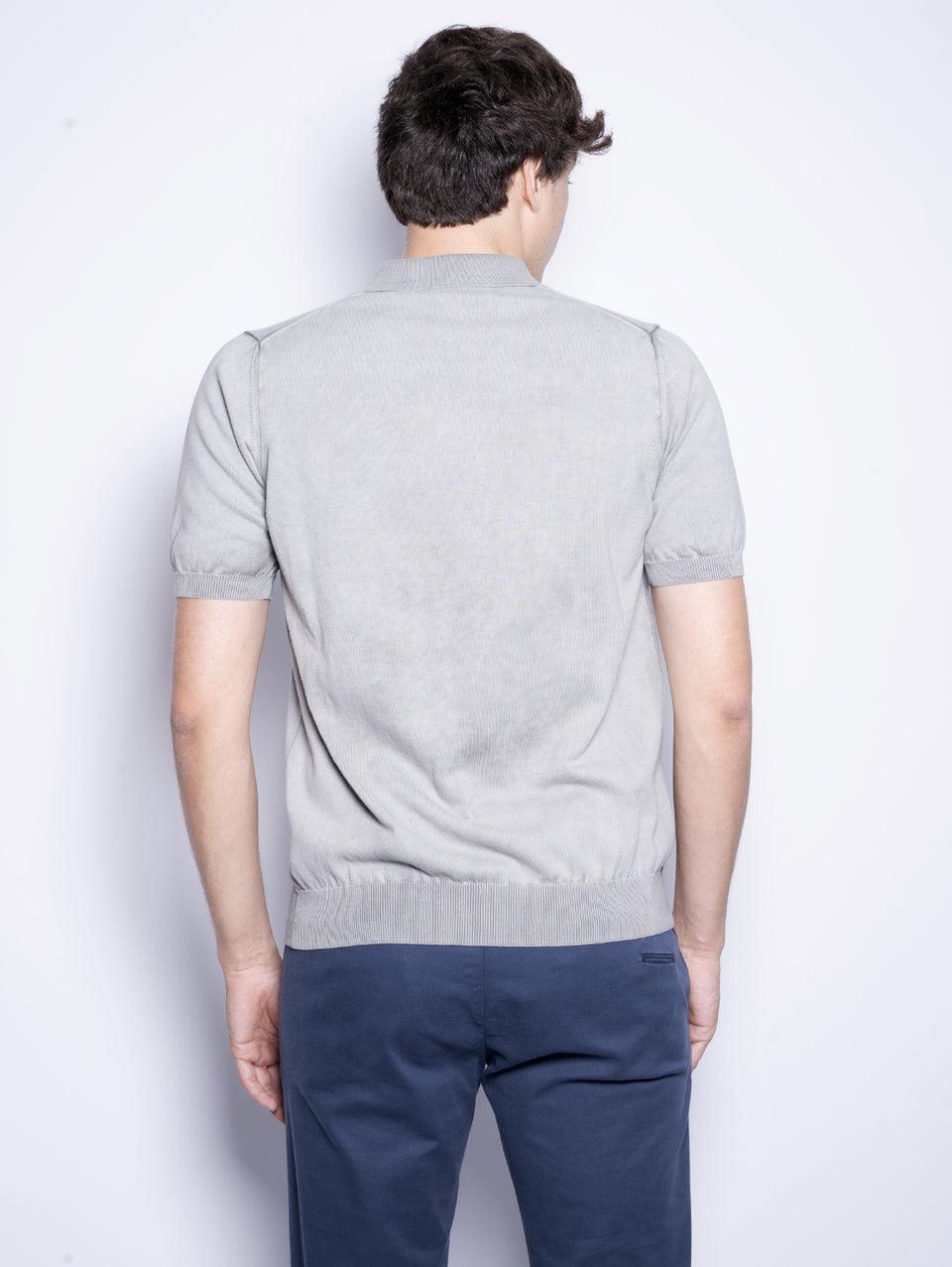 ALPHA STUDIO Polo In Cotone Tinto In Capo Salvia