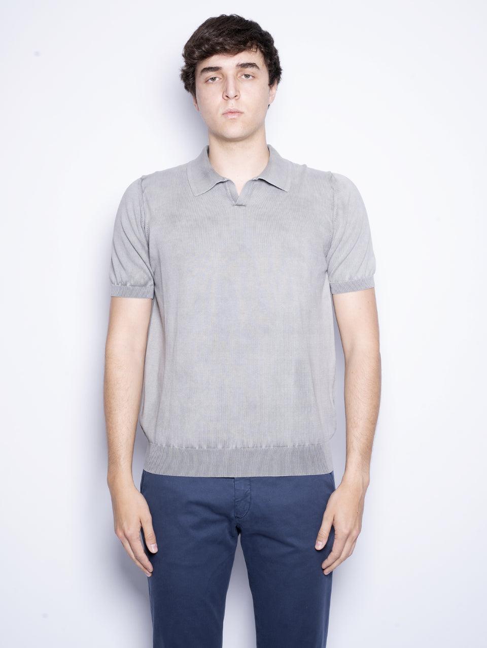 ALPHA STUDIO Polo in Cotone Tinto in Capo Salvia