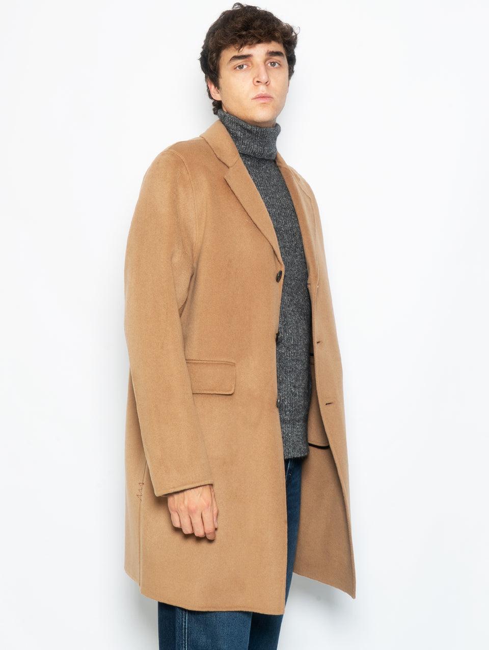 AMARANTO Cappotto Monopetto Tre Quarti Biscotto