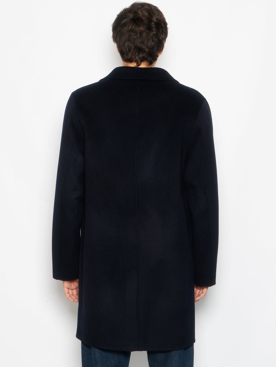 AMARANTO Cappotto Monopetto Tre Quarti Navy