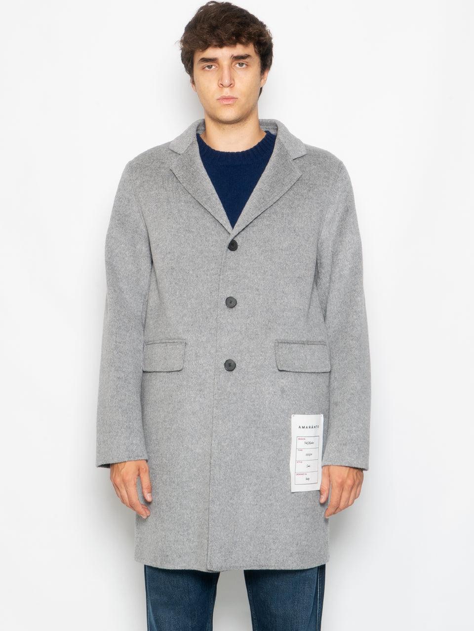 AMARANTO Cappotto Monopetto Tre Quarti Pietra