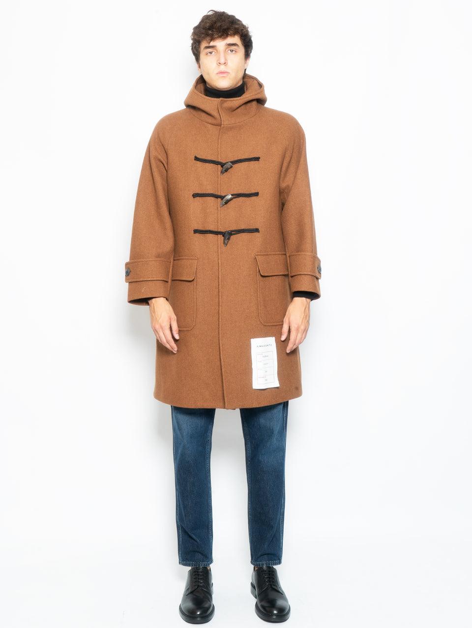 AMARANTO Cappotto Montgomery in Twill Biscotto