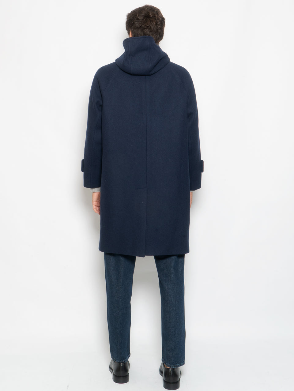 AMARANTO Cappotto Montgomery Lungo In Twill Navy