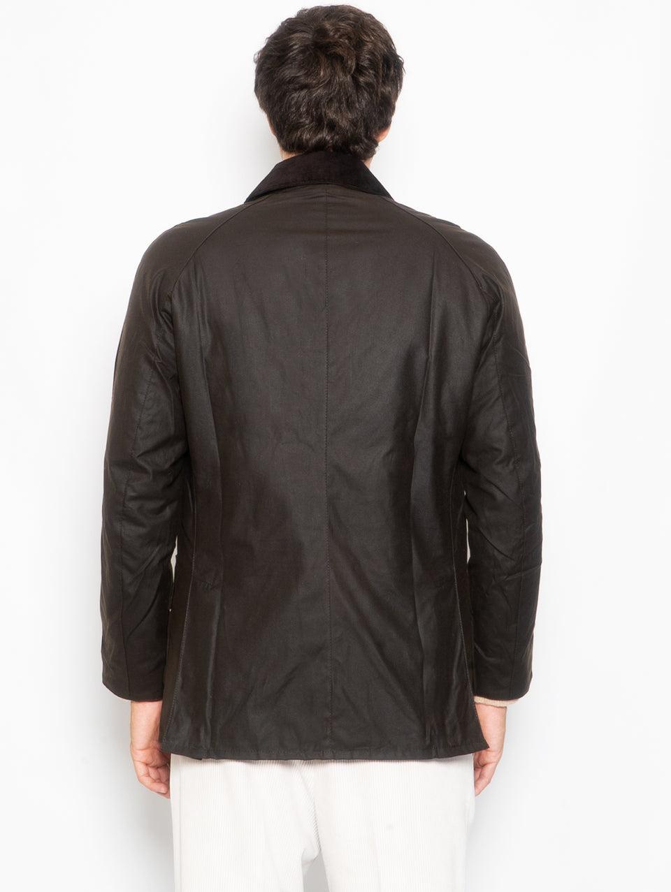 BARBOUR Giacca Ashby In Cotone Cerato Oliva