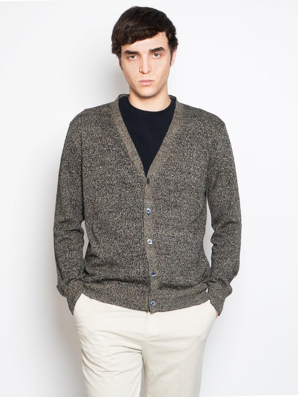 BARENA VENEZIA Cardigan Mélange Nero