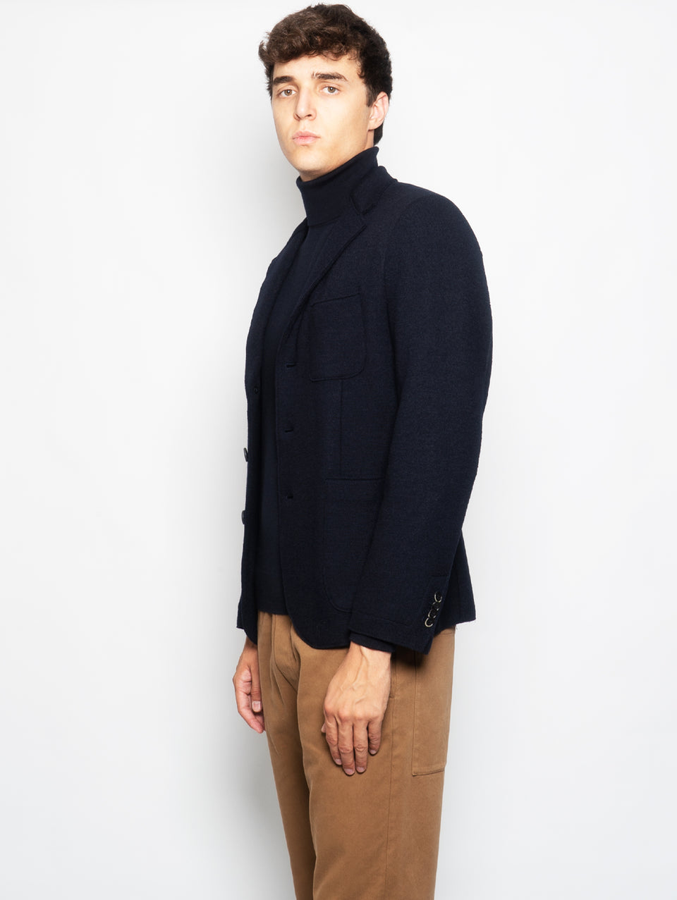 BARENA VENEZIA Giacca Slanegà In Panno Di Lana Blu