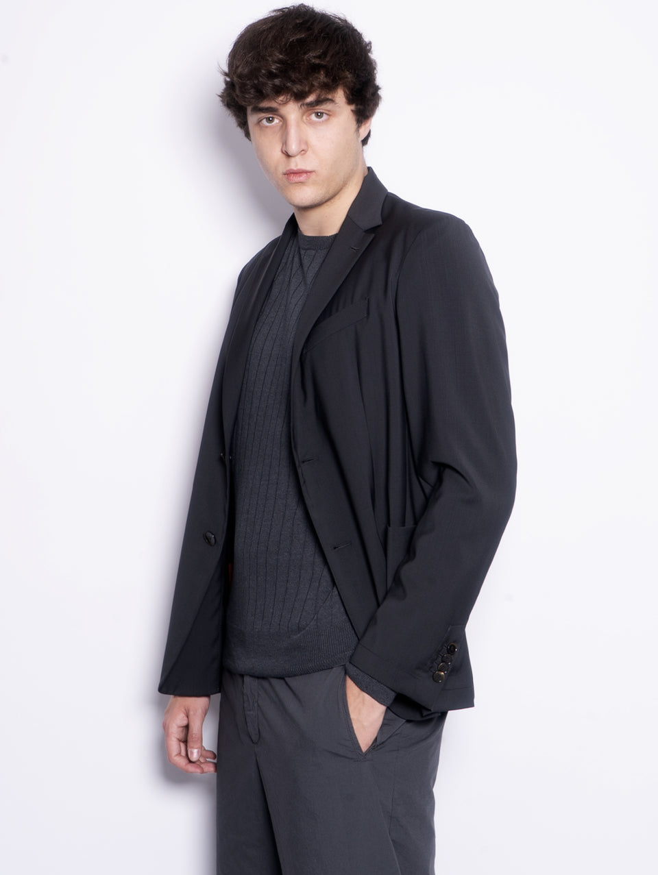 BARENA VENEZIA Maglia A Coste Ato Piombo