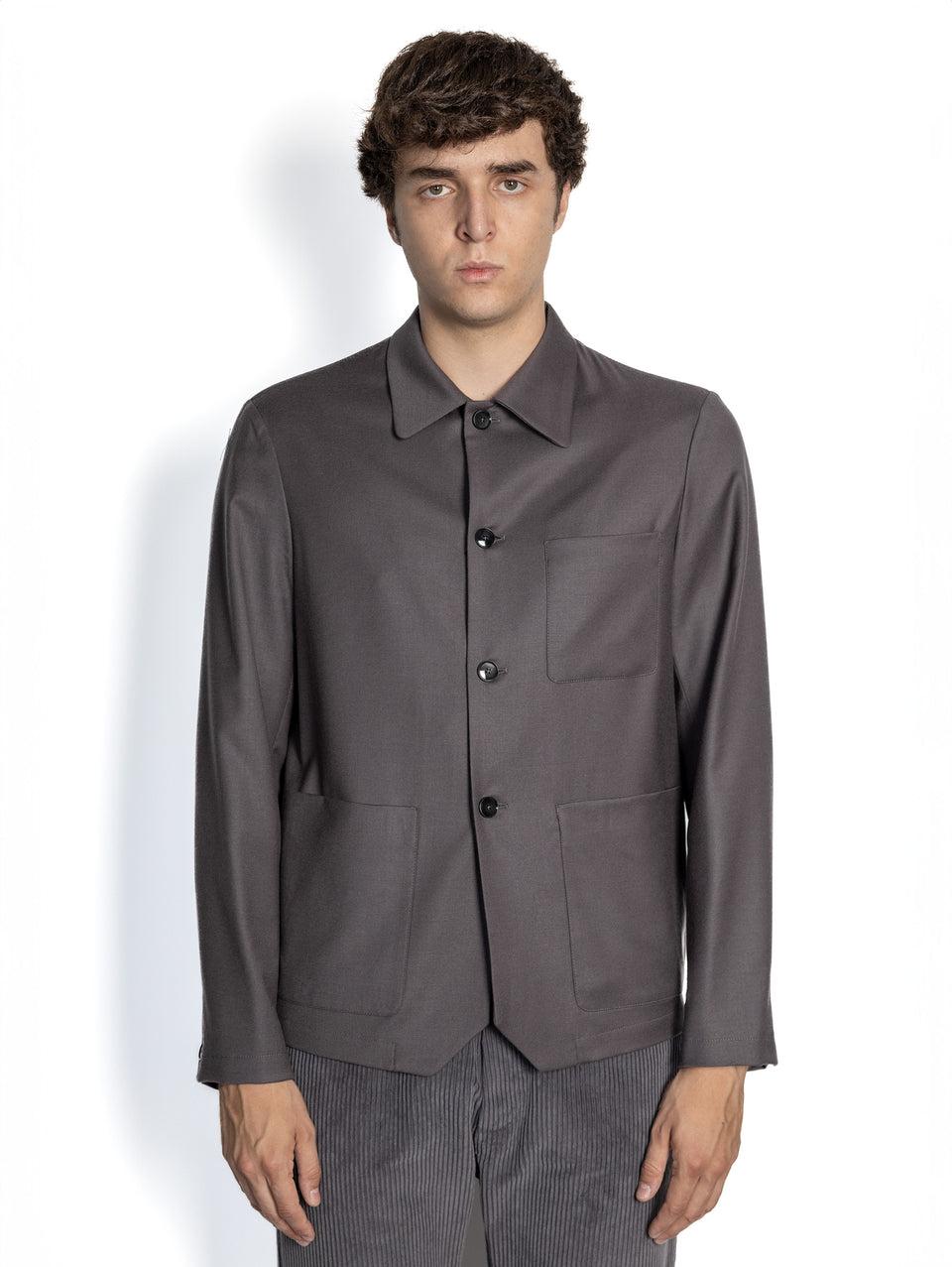 BARENA VENEZIA Overshirt in Flanella Malva