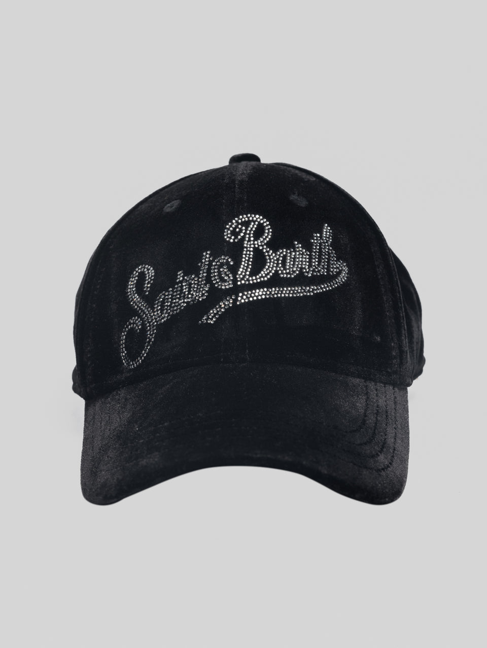 MC2 SAINT BARTH Berretto da Baseball in Velluto Nero