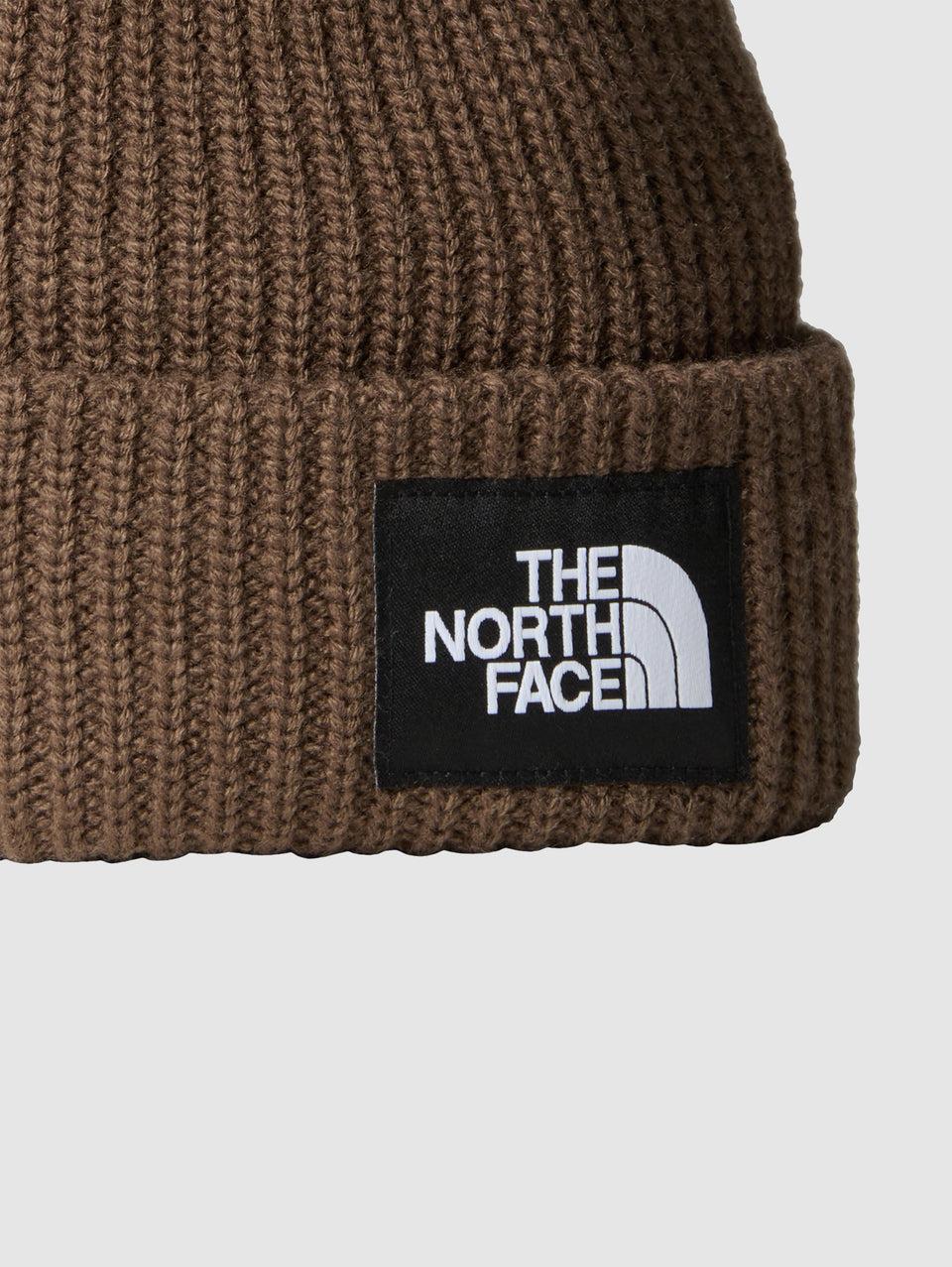 THE NORTH FACE Berretto In Maglia A Coste Con Logo Marrone