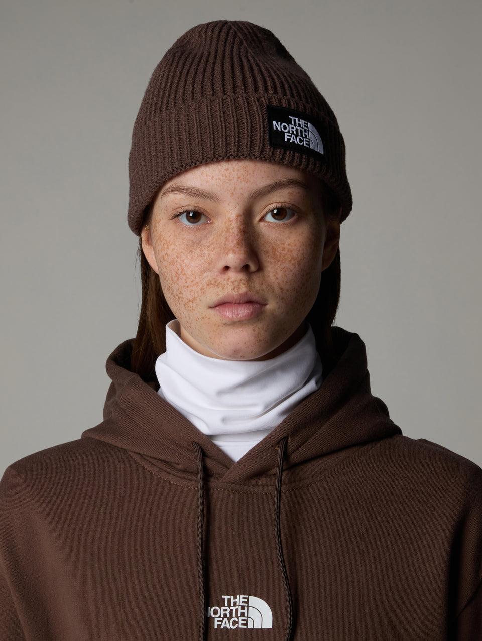 THE NORTH FACE Berretto In Maglia Con Logo Frontale Marrone