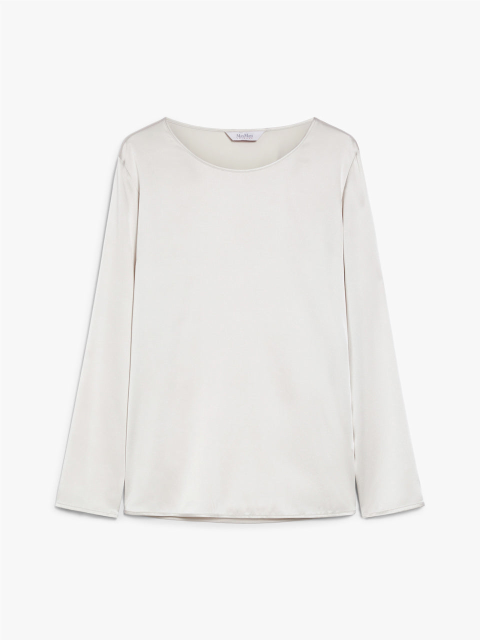 MAX MARA LEISURE Blusa In Raso Di Seta Stretch Ghiaccio