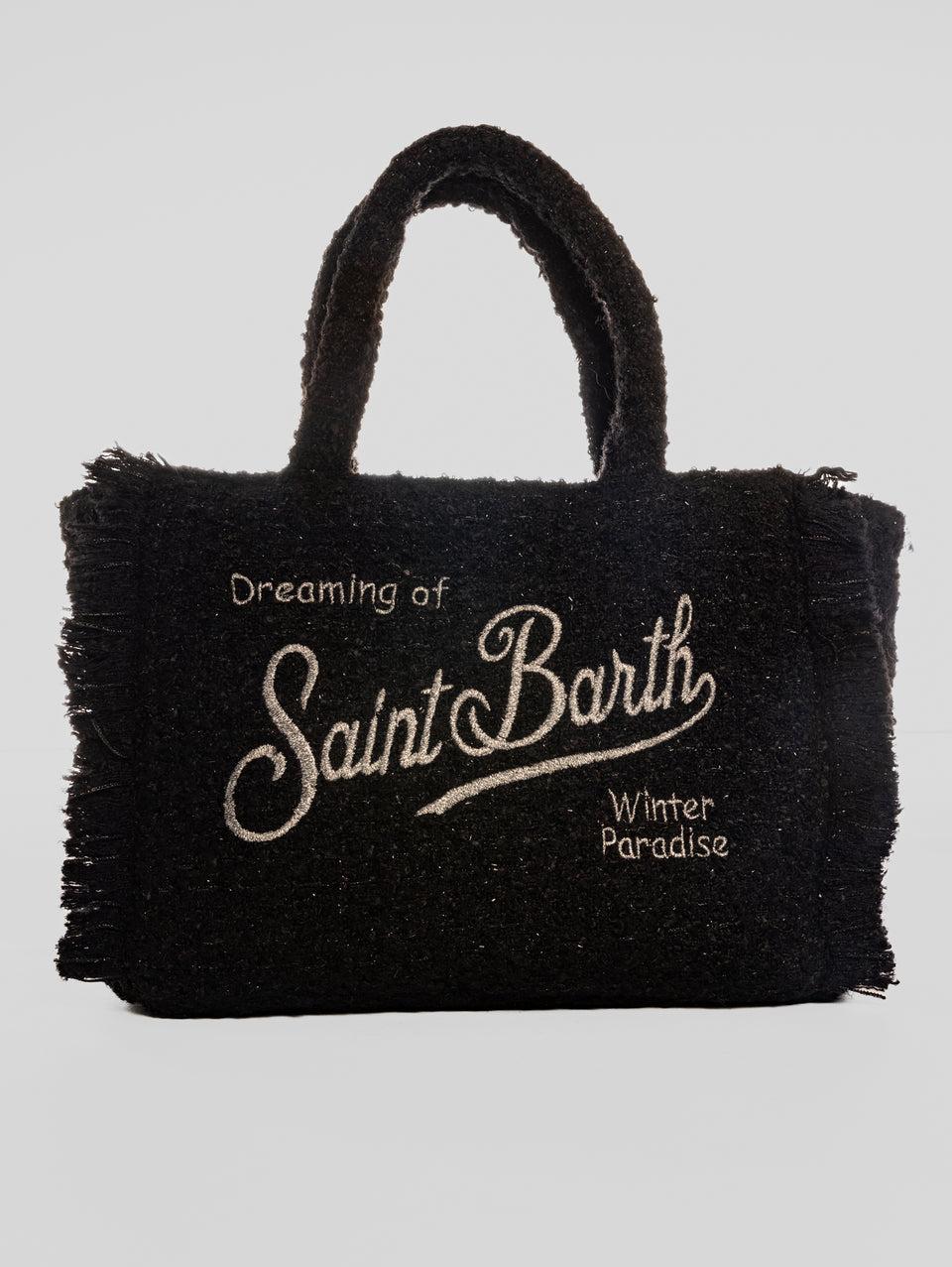 MC2 SAINT BARTH Borsa a Tracolla in Twedd Collette Nero