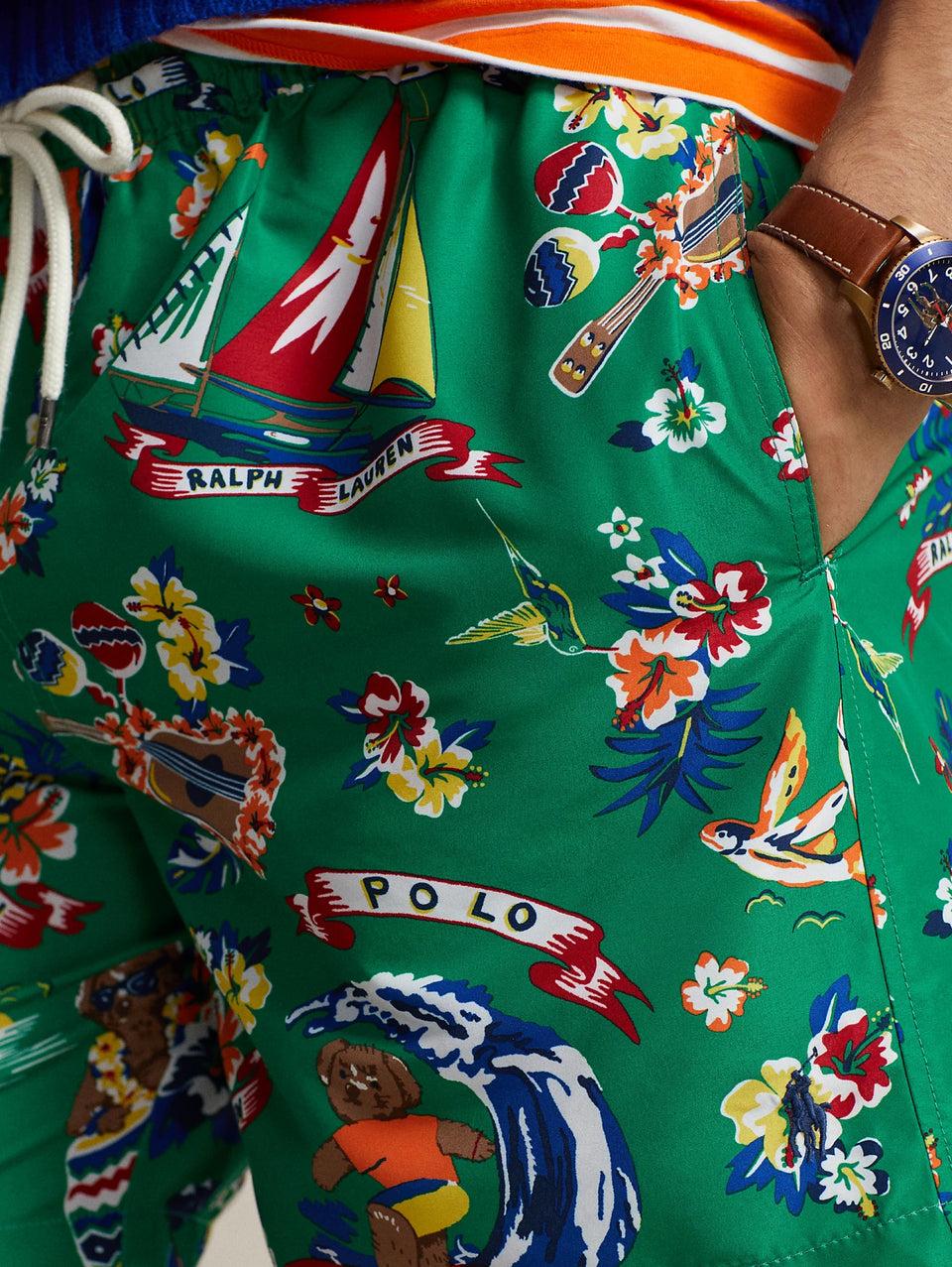 RALPH LAUREN Boxer Da Mare Polo Bear Tropicale Verde