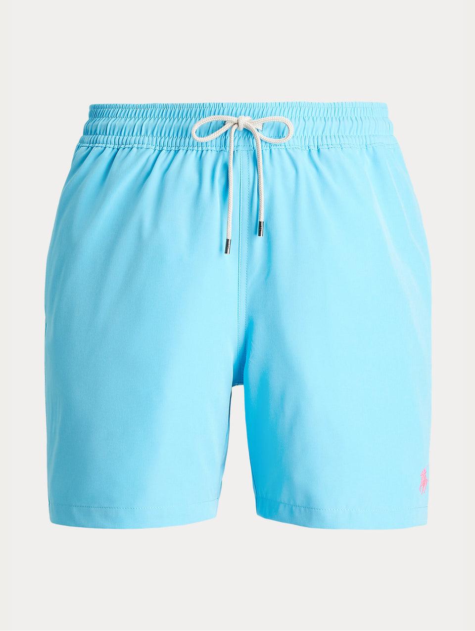 RALPH LAUREN Boxer da Mare Tinta Unita Traveler Turchese