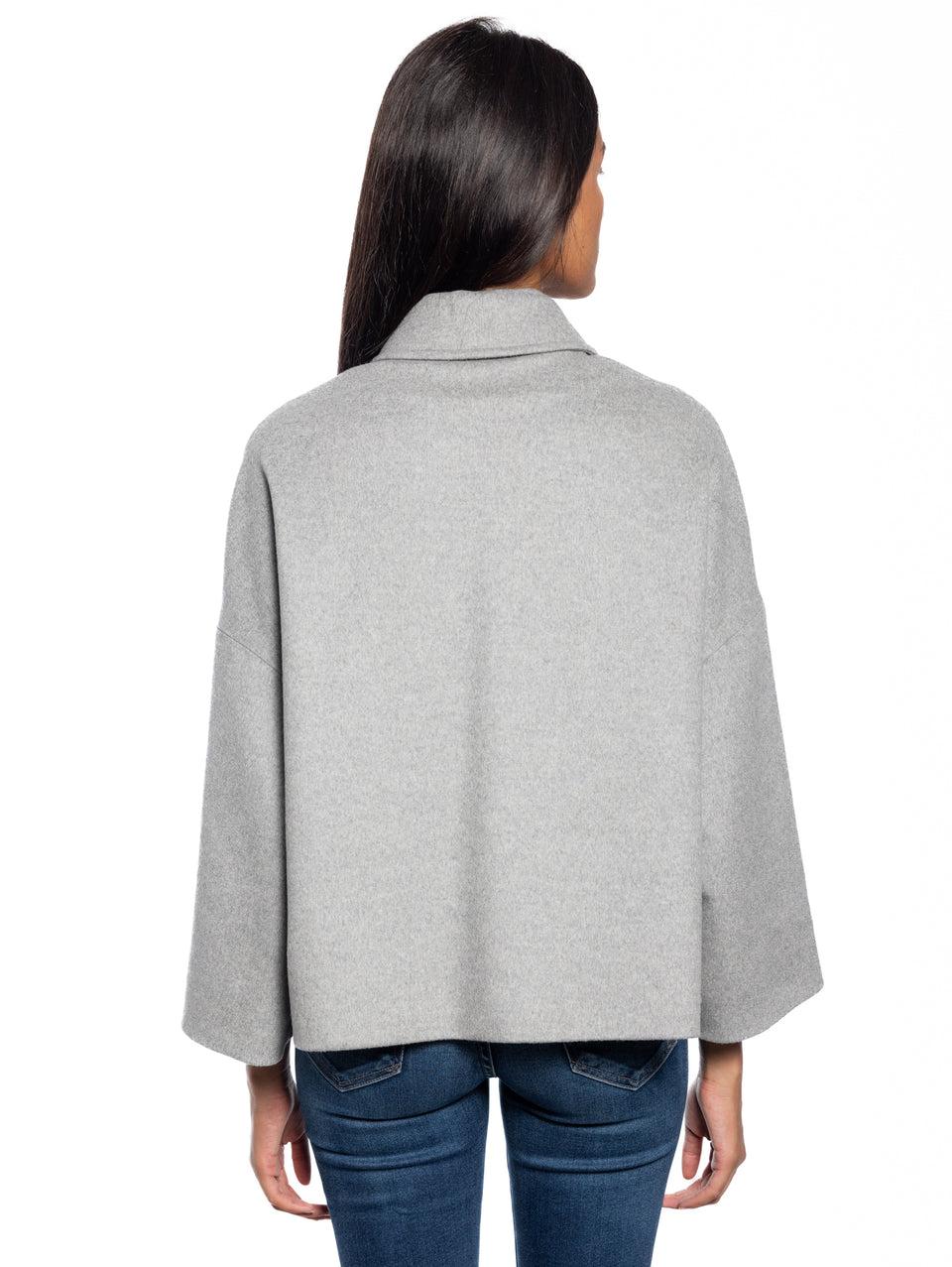 BRERAS MILANO Caban Con Collo A Camicia Grigio