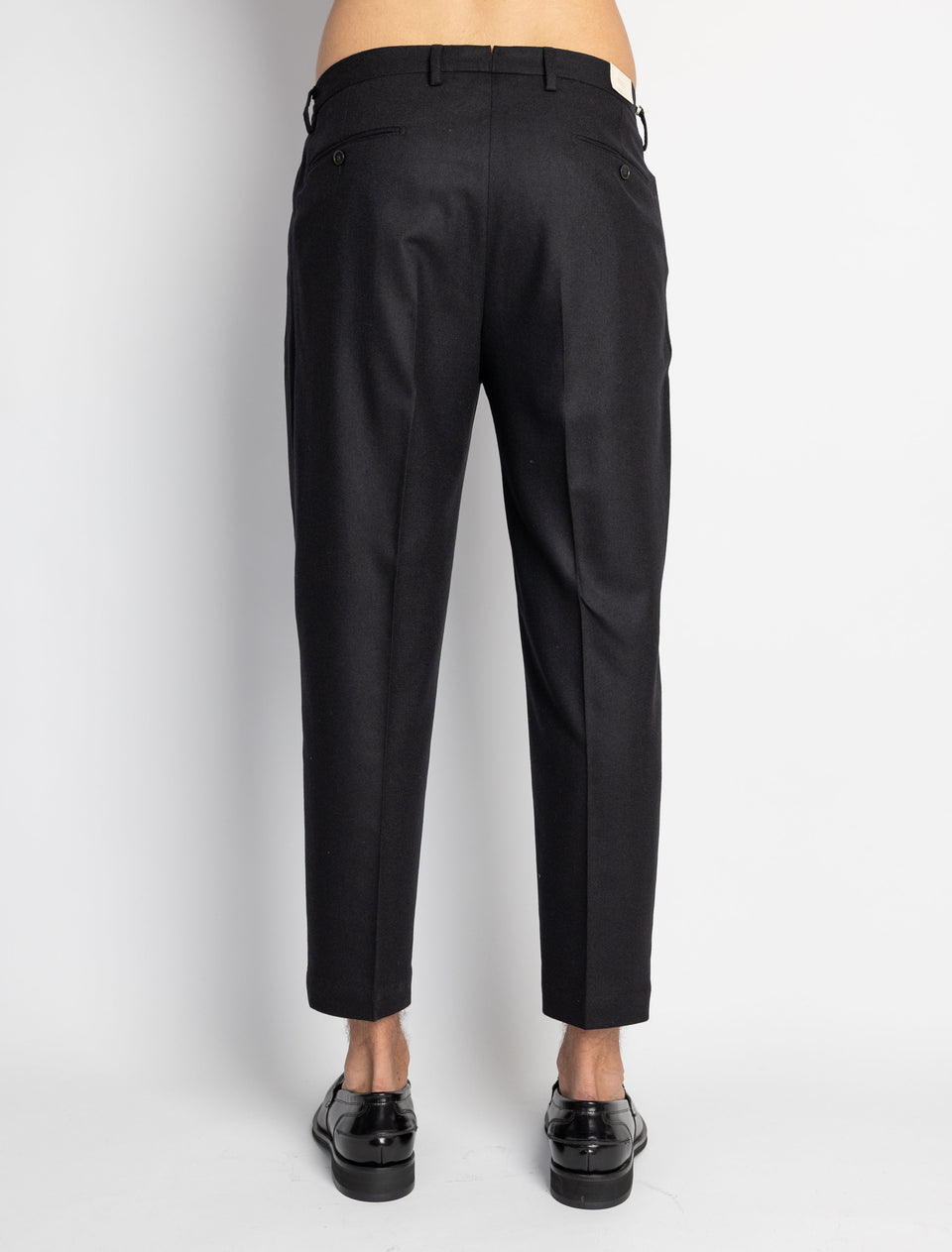 BRIGLIA 1949 Pantaloni In Flanella Con Pinces Nero