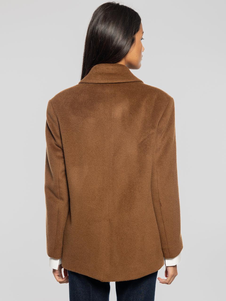 BRERAS MILANO Caban In Beaver Di Lana E Alpaca Marrone