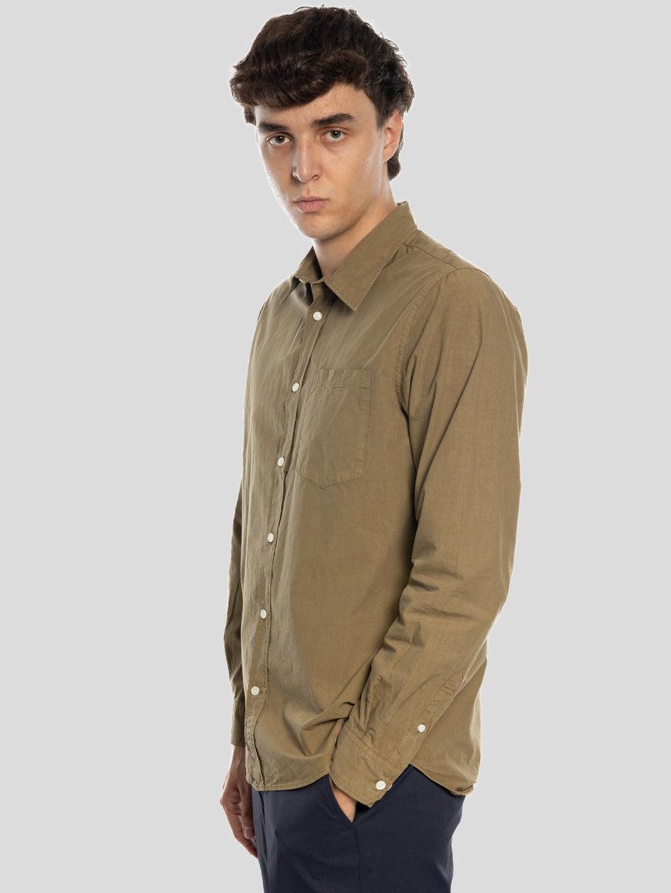 NORSE PROJECTS Camicia In Cotone Tinta In Capo Verde