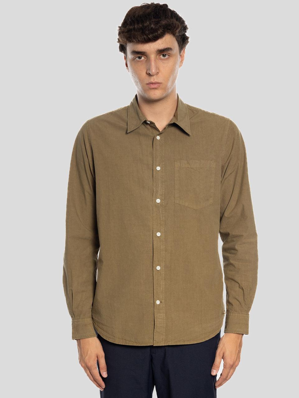 NORSE PROJECTS Camicia in Cotone Tinta in Capo Verde