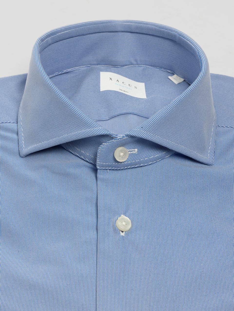 XACUS Camicia In Jersey Active Shirt Stampa Millerighe Blu