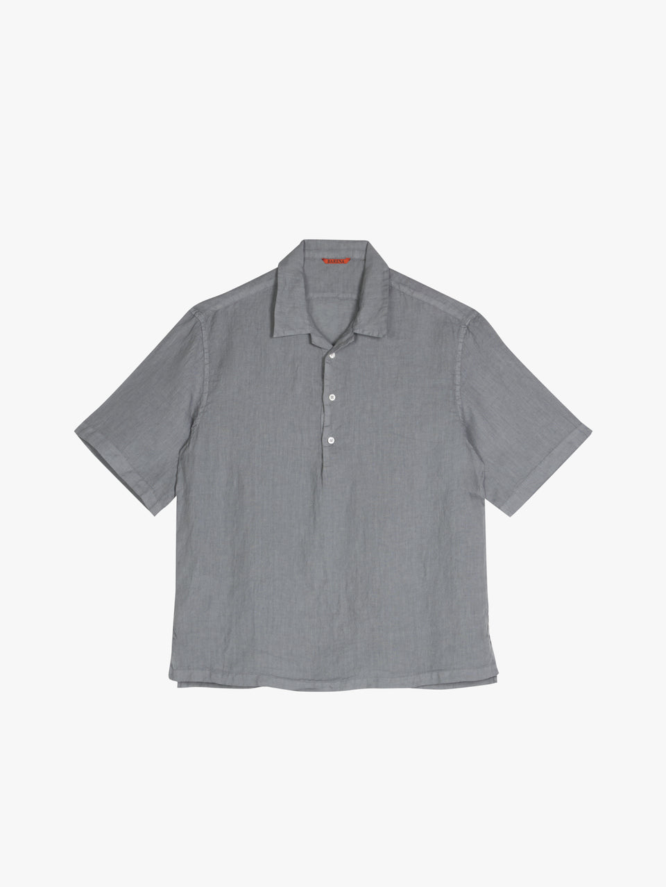 BARENA VENEZIA Camicia Mola Maniche Corte In Lino Cenere