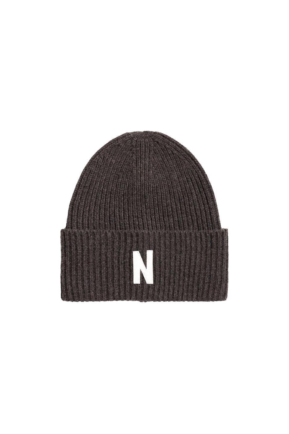 NORSE PROJECTS Capello Beanie In Lana Merinos Marrone