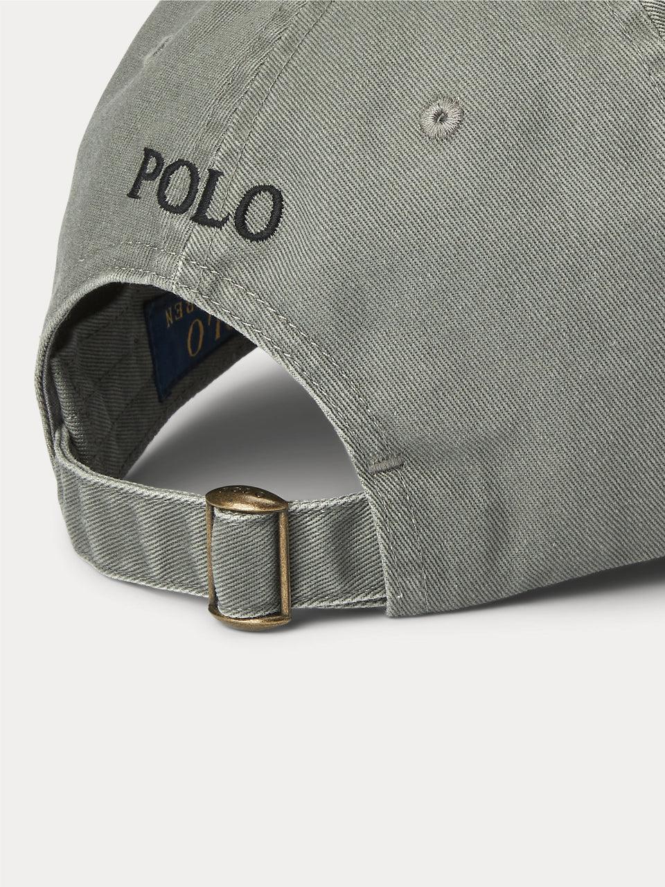 RALPH LAUREN Cappello Da Baseball In Chino Di Cotone Grigio