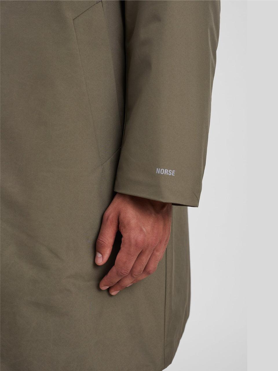 NORSE PROJECTS Cappotto Impermeabile In Membrana Verde