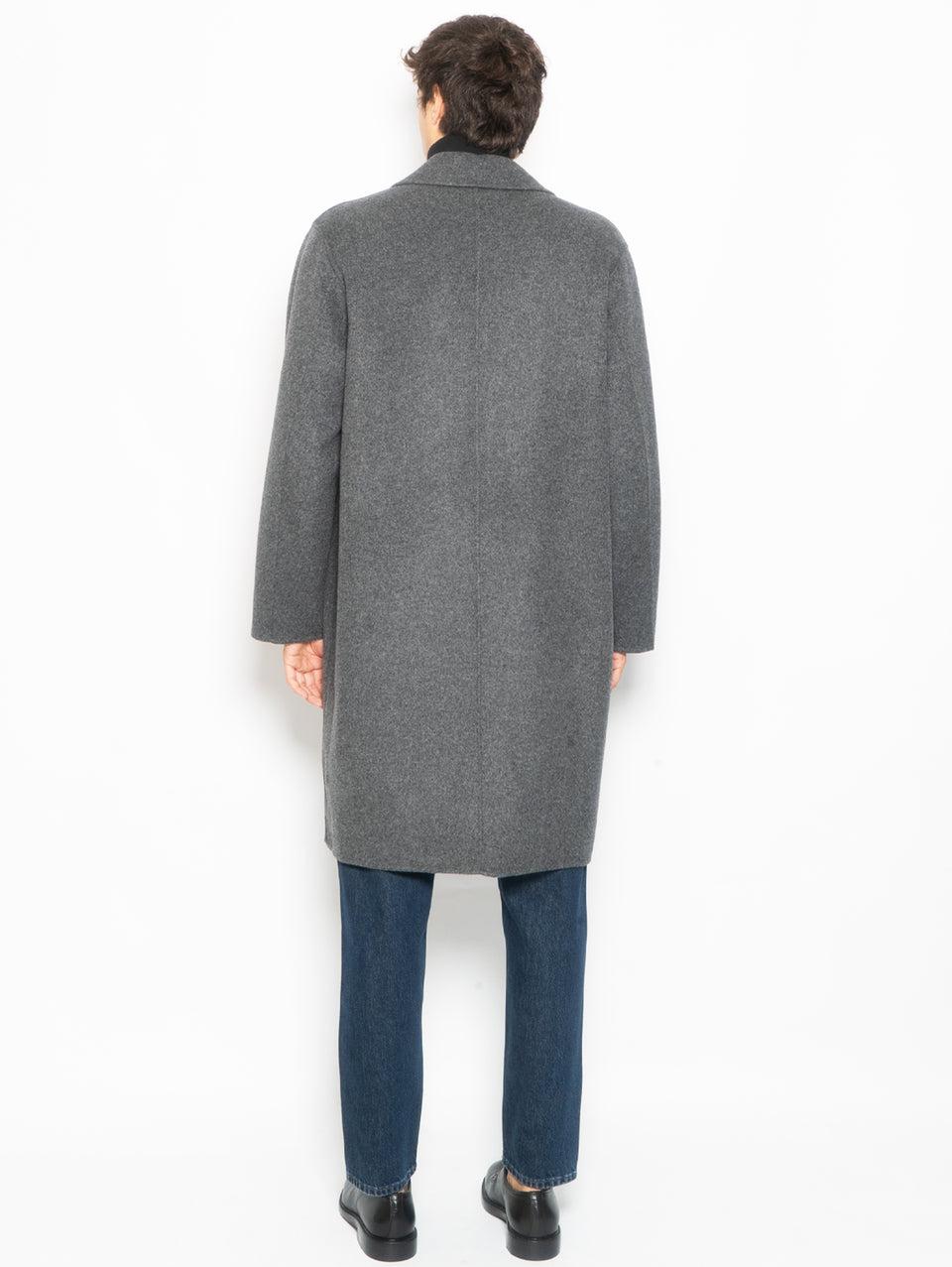 AMARANTO Cappotto Over Fit Monopetto Sfoderato Piombo