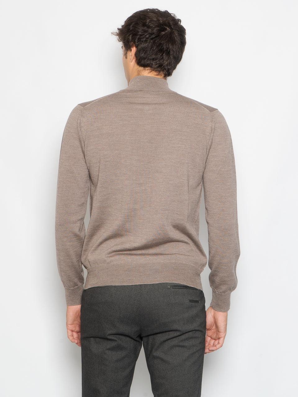 ALPHA STUDIO Cardigan Con Bottoni In Merinos Greige