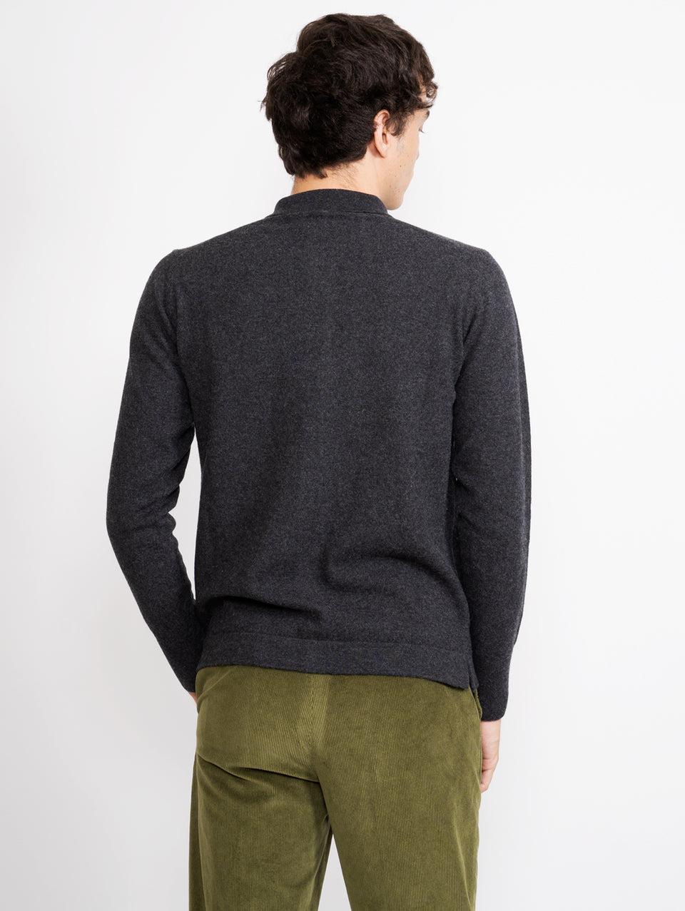OFFICINE GÉNÉRALE Cardigan Con Colletto A Polo Grigio