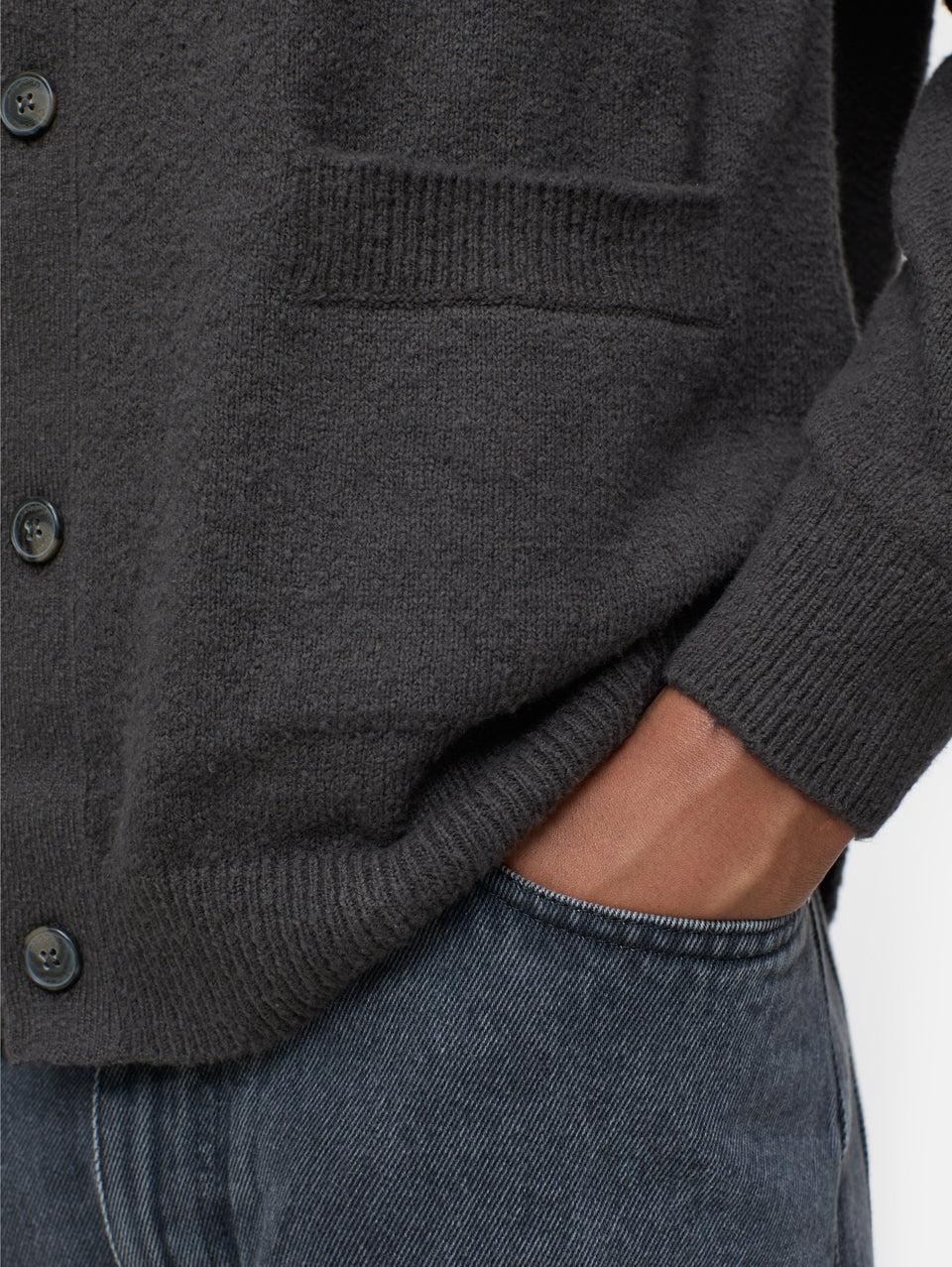 CLOSED Cardigan In Cotone Effetto Spazzolato Marrone