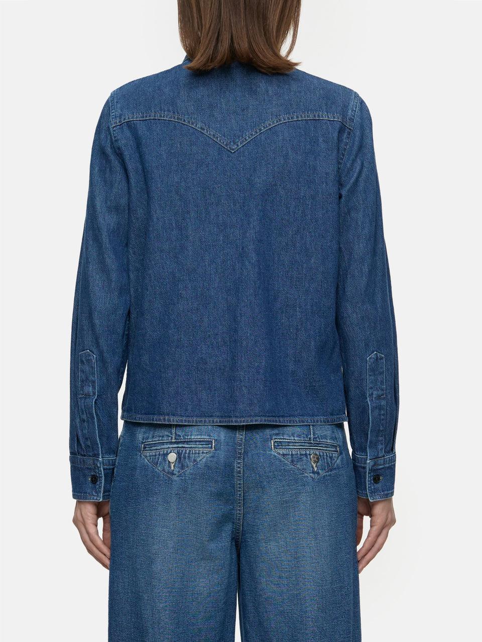 CLOSED Camicia Western In Denim Blu