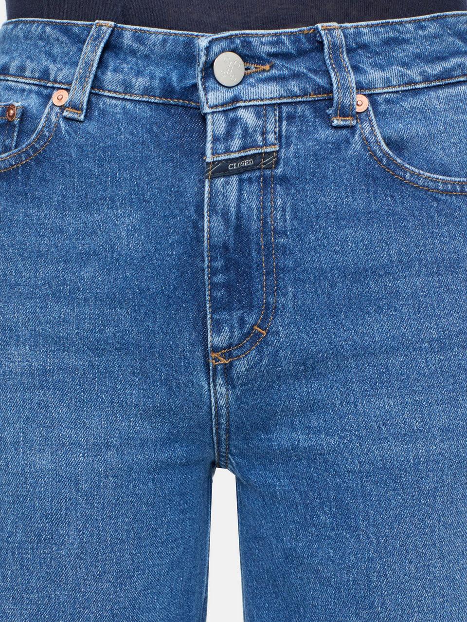 CLOSED Jeans Gamba Ampia Con Vita Alta Blu
